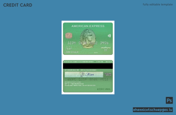 USA Waste Management Bank Amex Green Card Beispielvorschau